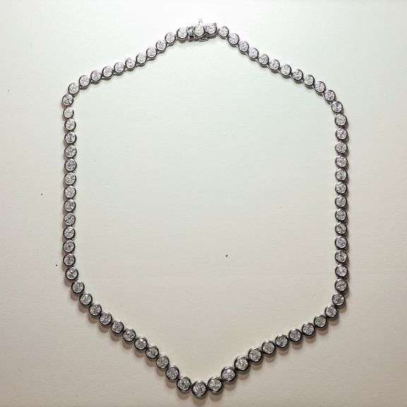 Stunning Diamond Tennis Necklace