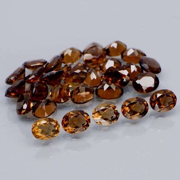 Oval cut untreated 9.62ct Smoky Quartz set