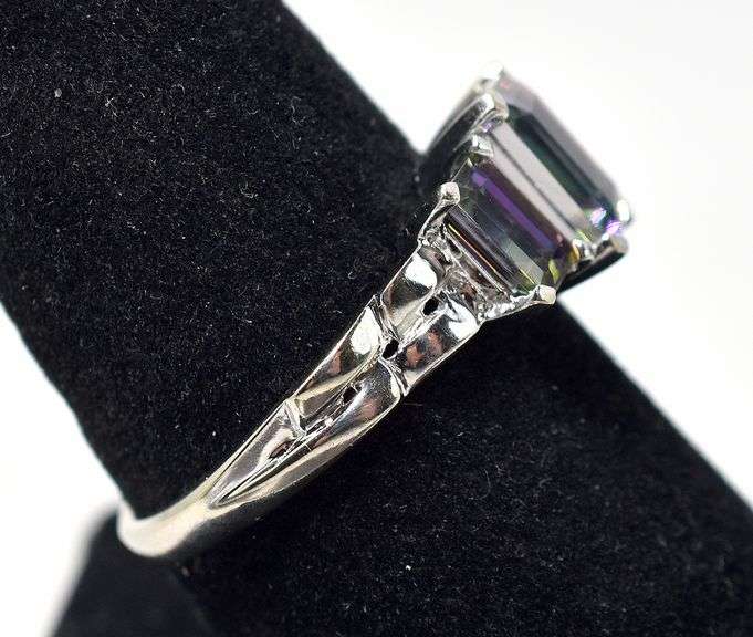 Magnificent Mystic Topaz Ring in 10K White Gold