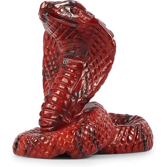 Hand-Carved Mookaite Crystal Cobra Snake