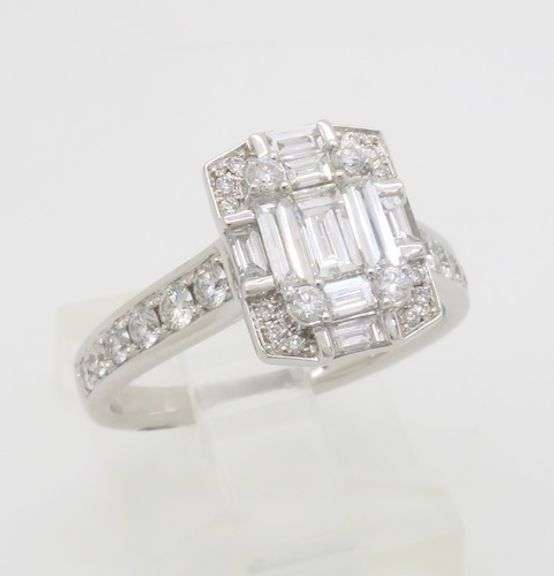 Flawless Baguette & Round Brilliant Cut Diamond Ring