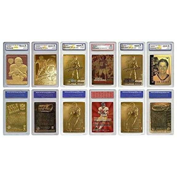 Tom Brady Super Lot of 6 Officially Licensed Cards Mint 10
