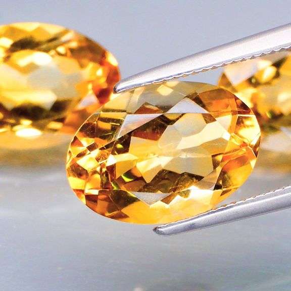 Ravishing 8.76ct 3pc golden Citrine set