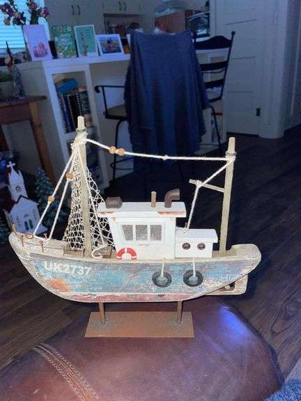 Wooden Sailboat with LED Light