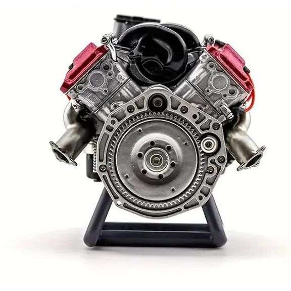 Mini V8 Engine Model Kit 3D Assembly
