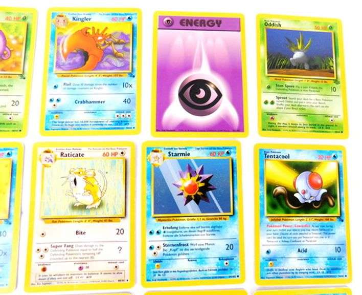 Lot of 12 Pokémon Trade Cards, 1999