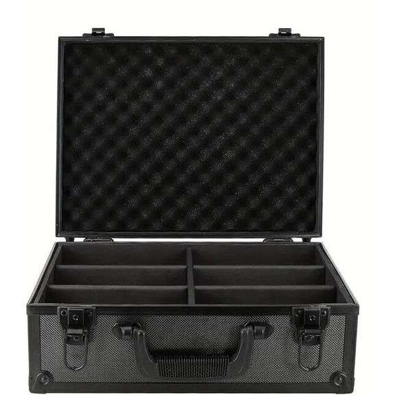 Premium Black Aluminum Trading Card Storage Case