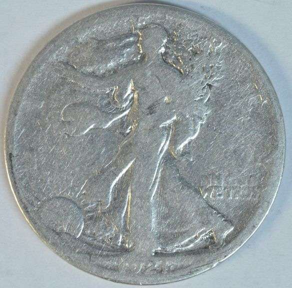 Scarce 1921-S Walking Liberty Half Dollar in circ