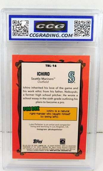 Ichiro 2024 Topps Baseball Card, Gem Mint 10