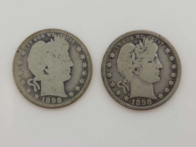 1898 & 1898 O Barber Quarters, Circulated