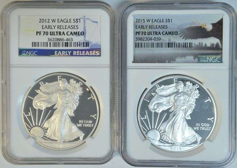 NGC PF70 ULTRA CAMEO 2012-W & 2015-W Early Releases