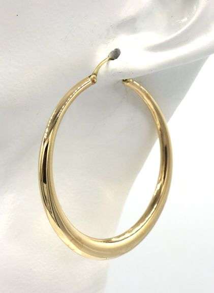 10kt Yellow gold hoop earrings