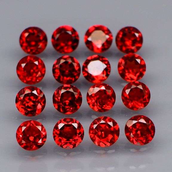 Outstanding color! 5.17ct real ruby red Garnet set!!