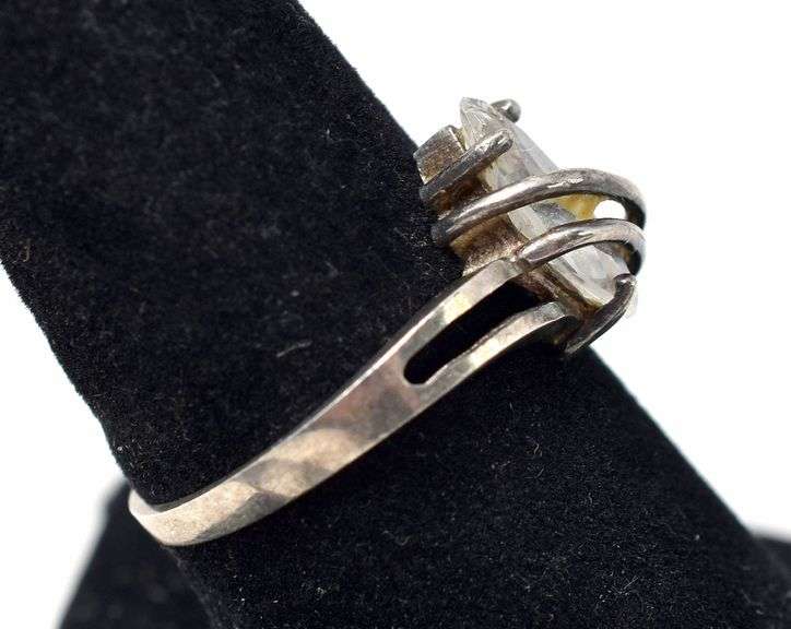 CZ Gemstone Ring in Sterling Silver