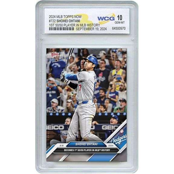 Shohei Ohtani 1st 50/50 Player in MLB History GEM Mint 10
