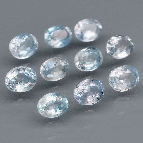 Genuine 3.86ct 10pc dusky blue Ceylon Sapphire set!