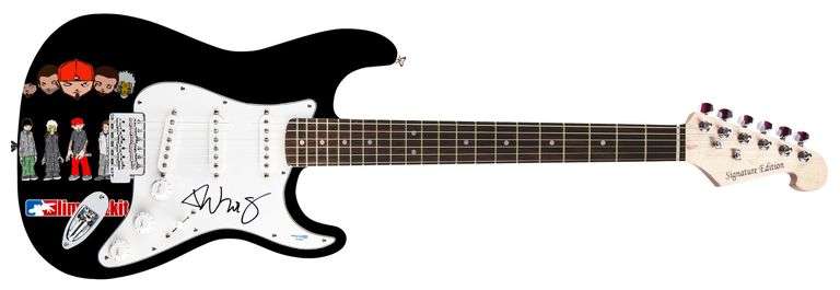 Limp Bizkit Fred Durst Autographed 1/1 Custom Graphics Guitar ACOA