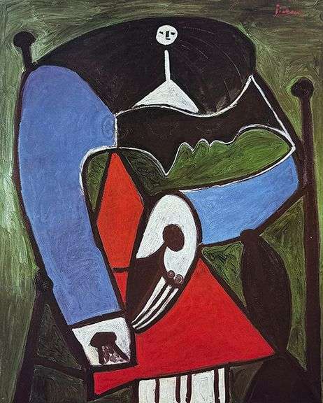 Collectible Vintage Pablo Picasso, Seated Woman in an Armchair