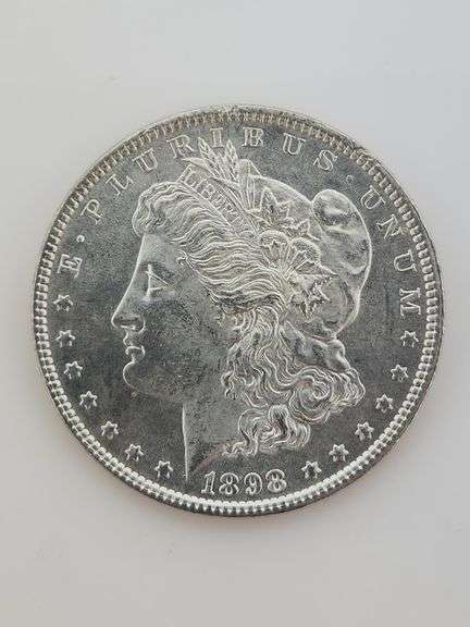 1898 Philadelphia Morgan Silver Dollar, Cleaned