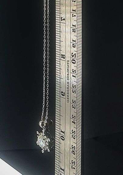 Sparkling 2 Ct. Lab Simulated Diamond Snowflake Pendant Necklace