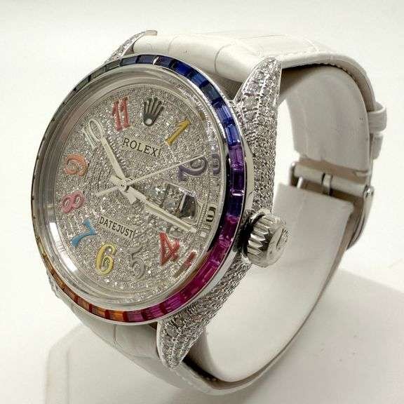 Stunning and Colorful Rolex Datejust Rainbow Watch