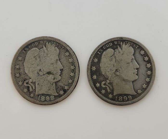 1898 S & 1899 Barber Quarters, Circulated