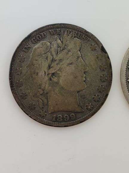 1899 & 1902 S Barber Half Dollar, Circulated