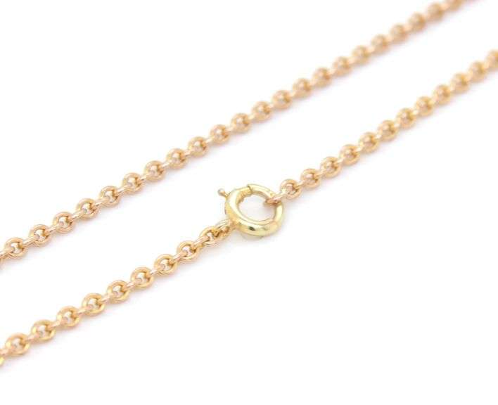 10kt Yellow gold rolo link chain necklace