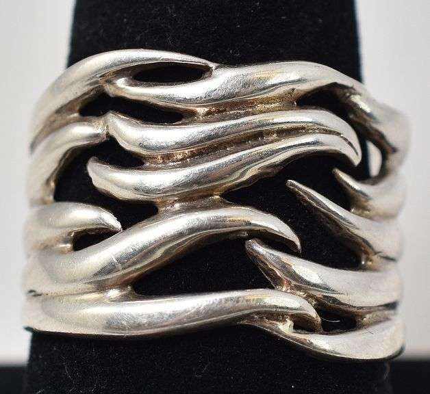 Wide Band Ring in Sterling Silver