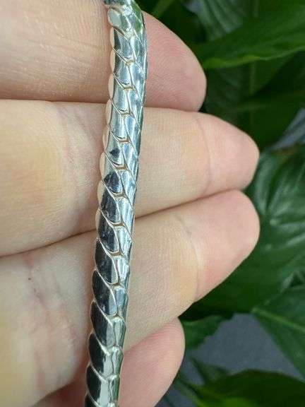 Italian Sterling Silver 925 Unique 5.3mm Serpentine Miami Chain 24" Necklace