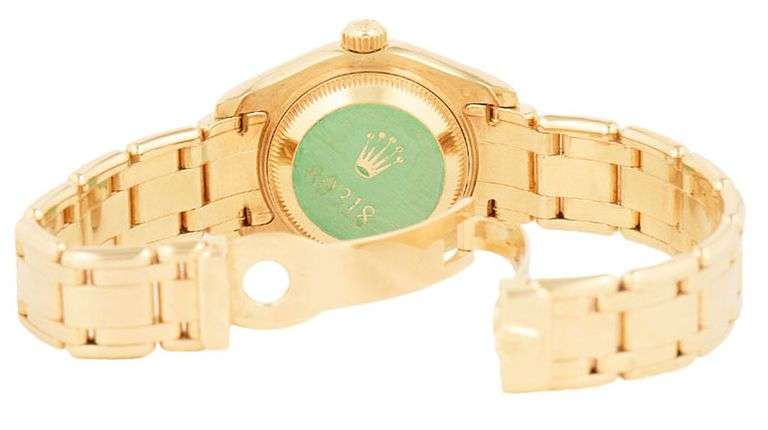 Rolex Pearlmaster 80318, 28mm, Factory MOP Dial and Aftermarket Diamond Bezel Ladies Watch