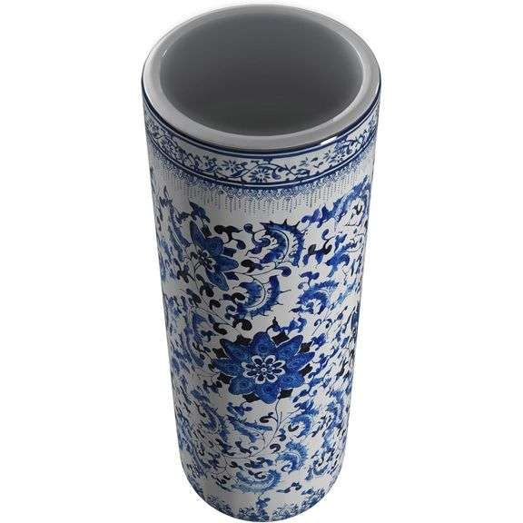 24-Inch Blue and White Porcelain Umbrella Stand