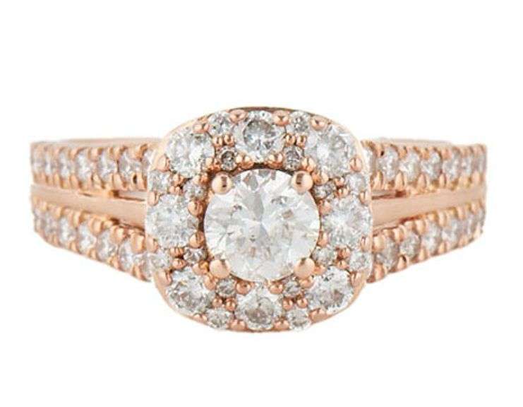 Love’s Destiny 1.50ctw Round Diamond Frame Engagement Ring in 14K
