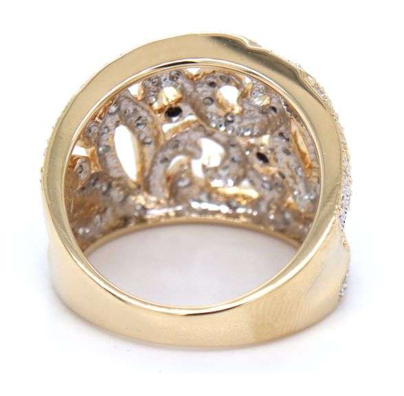 14kt Yellow gold 0.50ctw Filagree wide band