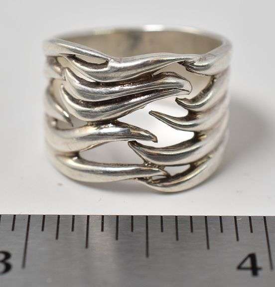 Wide Band Ring in Sterling Silver