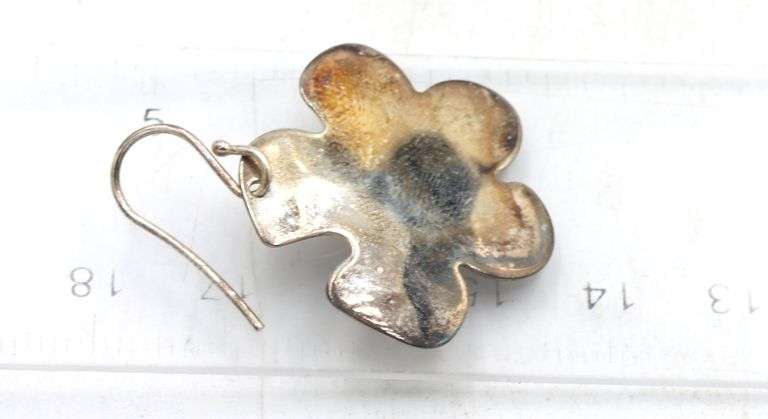 Set of Vintage 925 sterling silver necklace and dangle earrings