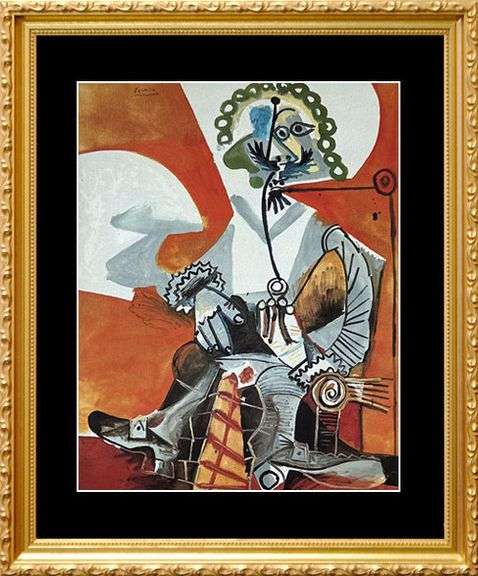 Collectible Vintage Pablo Picasso, Musketeer with Pipe