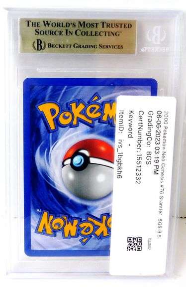 Pokémon 2000 Neo Genesis Trade Card, 9.5 Gem Mint