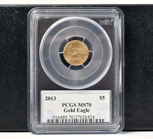 2013 $5 American Gold Eagle 1/10 Oz PCGS MS 70 Philip Diehl