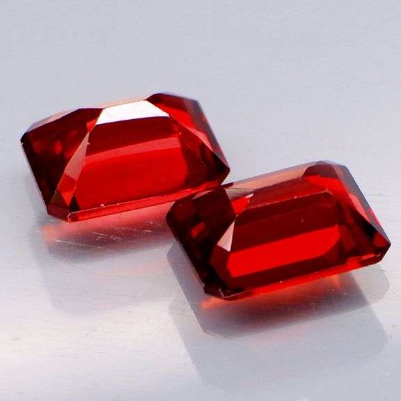 Lavish 4.01ct set of UNTREATED 8x6 Mozambique Garnets!