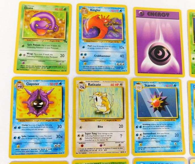 Lot of 12 Pokémon Trade Cards, 1999