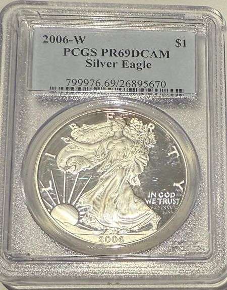 2006 W PCGS Proof 69 Deep Cameo Silver Eagle