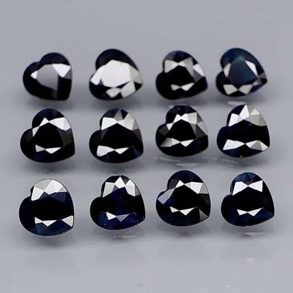 Heated Only! 6.17ct midnight blue Sapphire set
