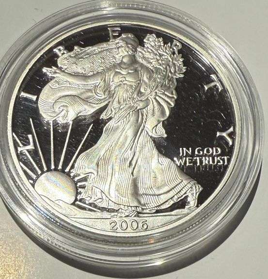 2006 Proof Silver Eagle W Box& Paper