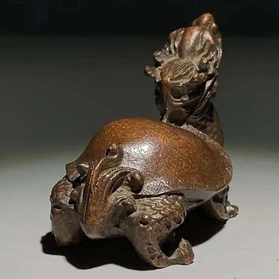 Solid Copper Dragon Turtle Prosperity Symbol