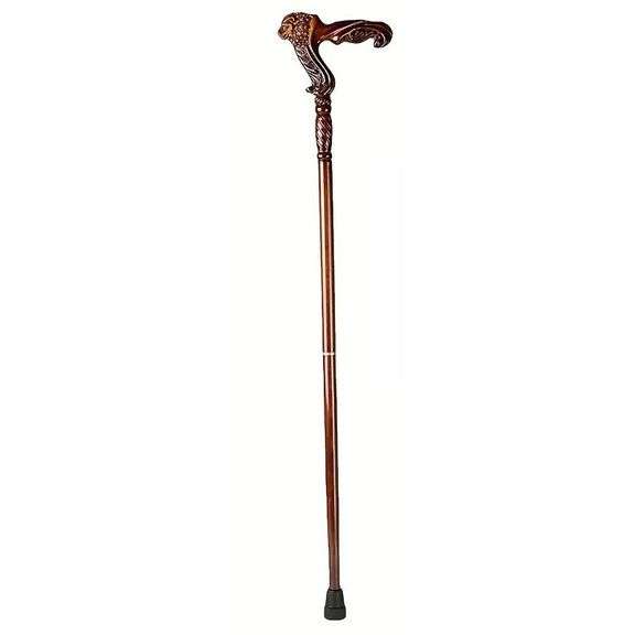 Elegant Lion Head Wooden Cane