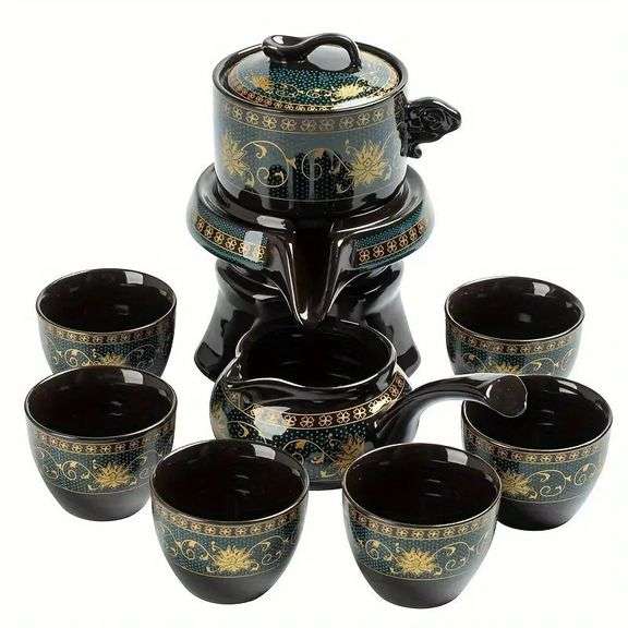Rotating Stone Mill Design Kung Fu Tea Set