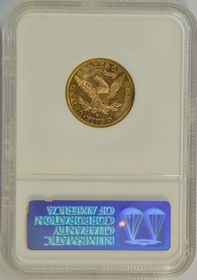 Semi-PL Choice BU 1881-S $5 Liberty Gold Piece. NGC MS63