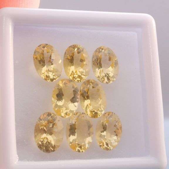 Glittering matched 5.32ct UNTREATED Heliodor Beryl set