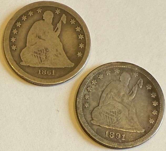 1861&1891 S Seated Quarters